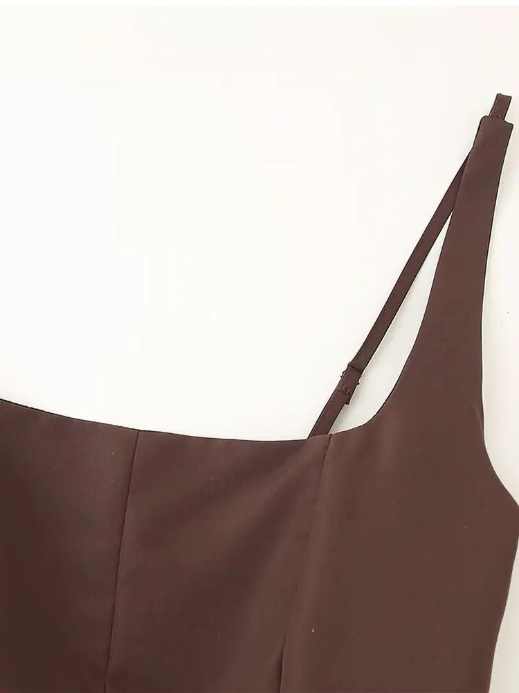 2025 Summer Women's Casual Top Short Tops For Women Ladylike Style Sling Tops Sleeveless Short Top Streetwear