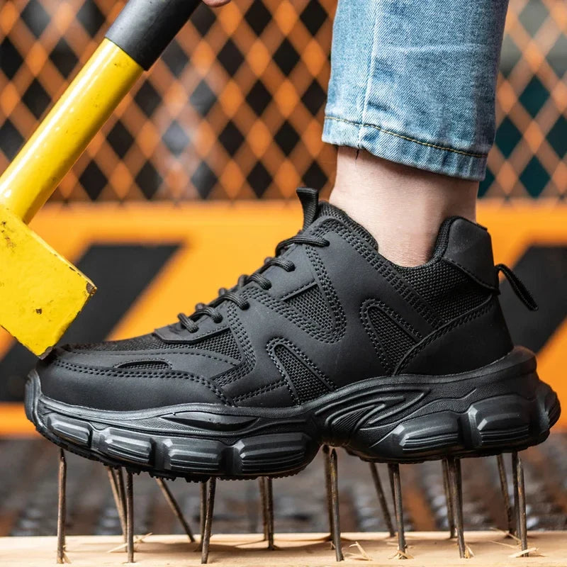 Protective Shoes For Women Men Work Sneakers Fashion Safety Shoes Anti-smash Anti-puncture Indestructible Shoes Work Boot
