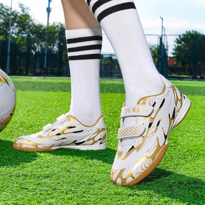 Children Football Shoes Professional Indoor Non Slip TF/FG Fast Grass Boys Match Wear Resistant Training Football Shoes for Kids