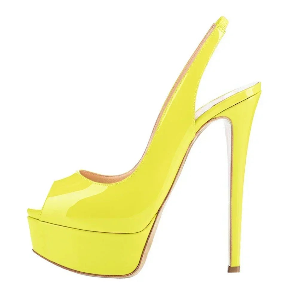 Women Sandals Sexy Pumps 14CM Platform Stripper High Heels Open Toe Stilettos Gladiator Party Dress Wedding Shoes Large Size 44