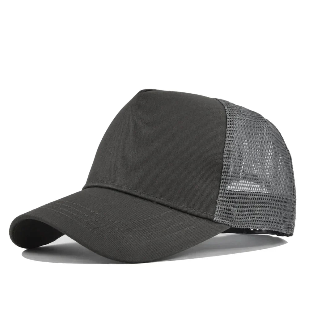 Fashion SunHat Outdoors Trucker Hat Cotton Mesh BreathableBaseball Cap Women Men Summer Sunshade MeshCap Truck Hat Cap Wholesale