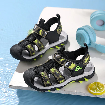 Children's Anti-Slip Summer Sandals for Boys Outdoor Anti-Collision Casual Walking Shoe Breathable Kids Beach Sandals Size 28-39