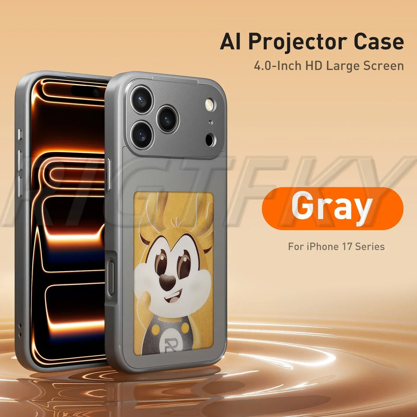 For IPhone 17 Pro Max 17Pro 17 E-ink Mobile Phone Cases Screen Image Ai NFC technology Transmission DIY No Battery Tech Cover