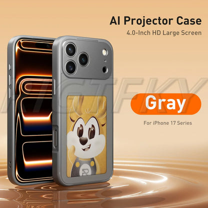 For IPhone 17 Pro Max 17Pro 17 E-ink Mobile Phone Cases Screen Image Ai NFC technology Transmission DIY No Battery Tech Cover