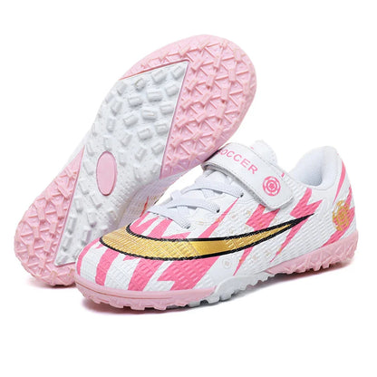 New Kids Soccer Shoes TF School Football Boots Boys Girls Cleats Grass Sneakers Child Outdoor Athletic Training Sports Footwear