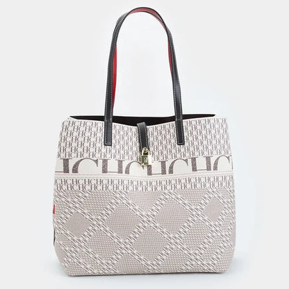 Classic Full Print Pattern Mother And Child Tote Bag For Women 2026 New Light Luxury Large Capacity Commuter Handbag
