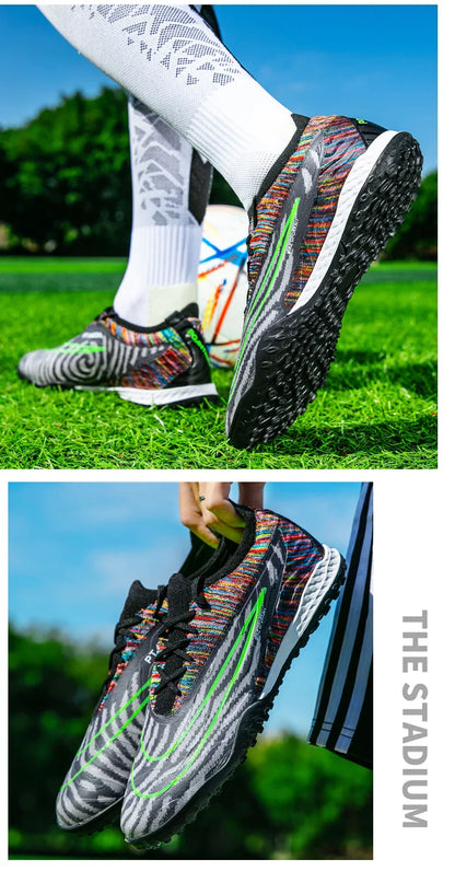 Men Training Football Boots Non-Slip Soccer Shoes Outdoor Cleats Futsal Breathable Sneakers Unisex Comfortable FG/TF Ultralight