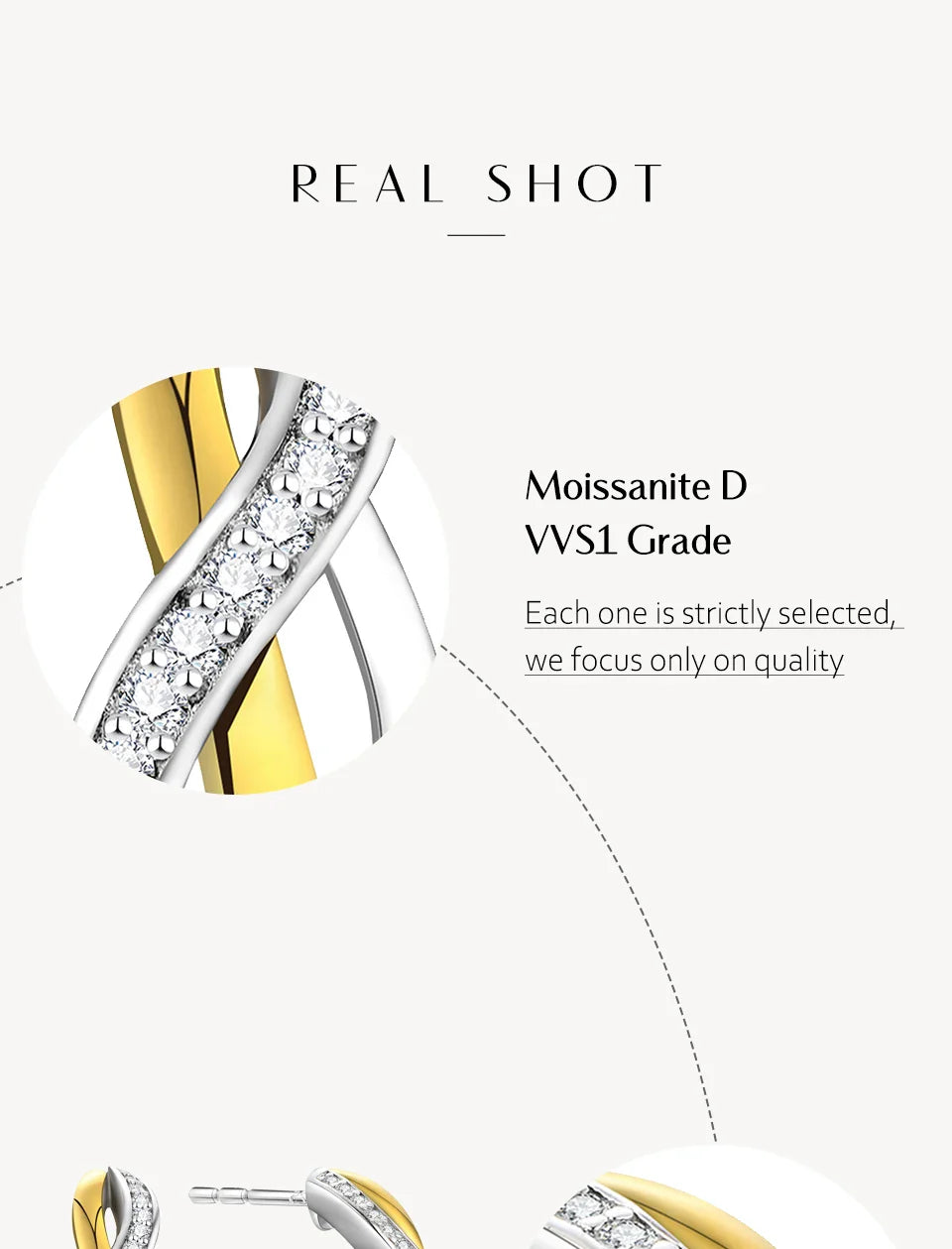 New Special Moissanite Earring 925 Sterling Silver Earrings for Women Luxury Wedding Fine Jewelry Anniversary Sale Gift