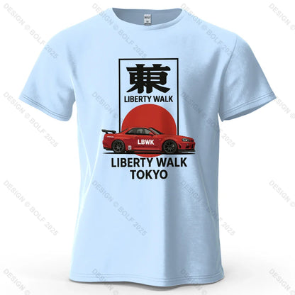 Liberty Walk Tokyo Printed Men's T-Shirt 100% Cotton Oversized Stylish Graphic Tees for Women Tops Tees Casual Streetwear