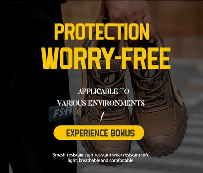 Lightweight Men Safety Botas Men Work Safety Shoes Anti-puncture Steel Toe Cap Non Slip Work Sneakers Male Tactical Boots