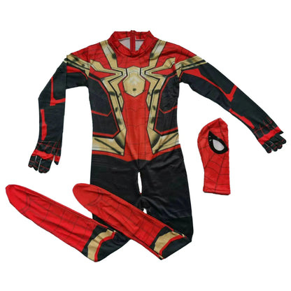 Hero Costume with Mask Set for Kids - Full Bodysuit Jumpsuit for Themed Parties, Halloween, Christmas, Carnival & Imaginative Pl