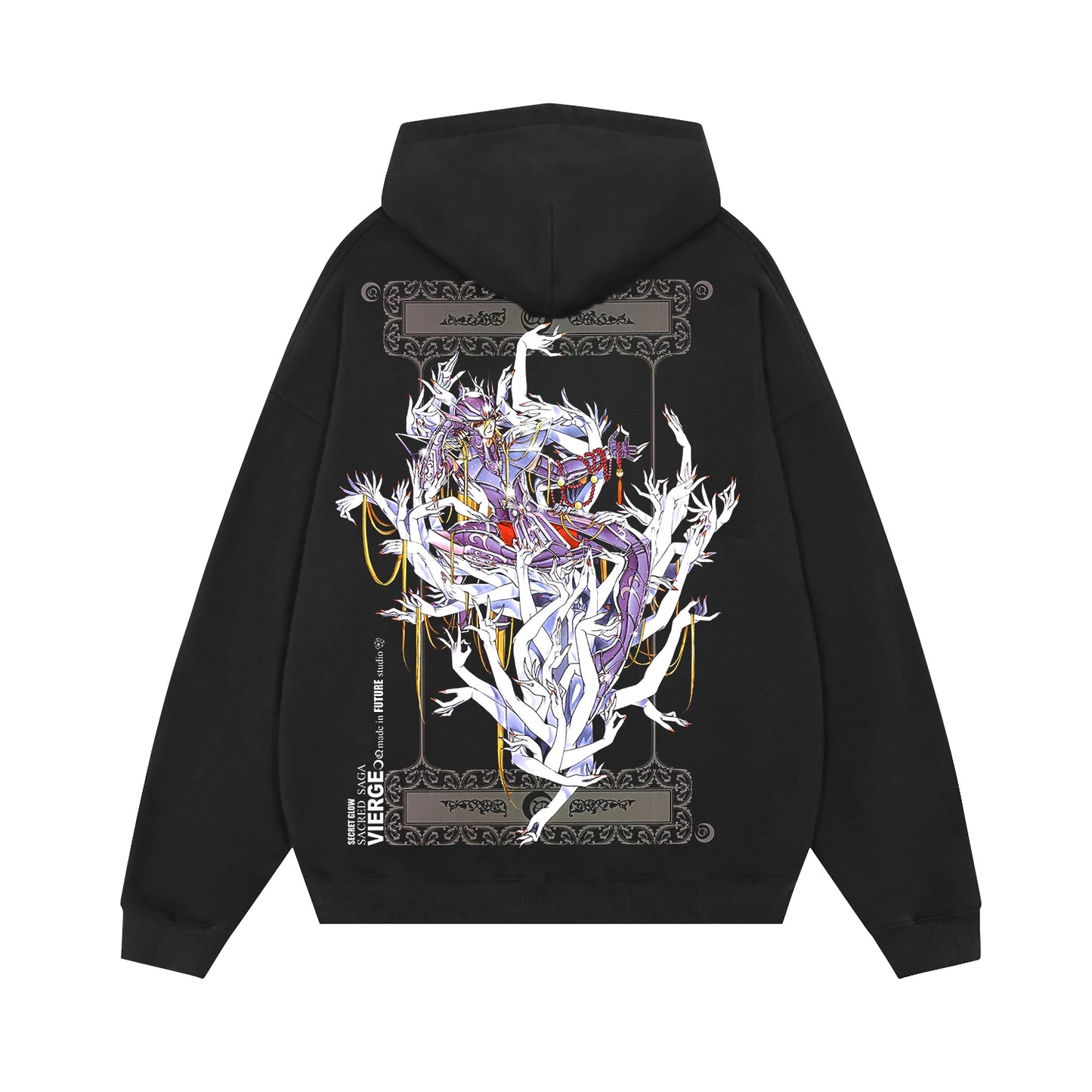 Hoodies Sleeve Hoodies Pure Cotton Clothing Knights of The Zodiac Japanese Anime Men Oversized Long Sleeved Shirt