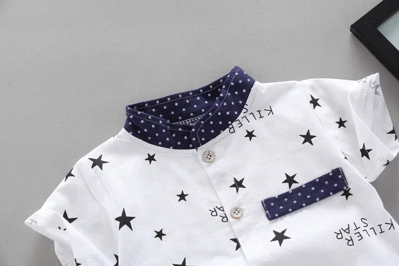 New Summer Baby Clothes Suit Children Boys Casual Shirt Shorts 2Pcs/Sets Infant Outfits Toddler Fashion Costume Kids Tracksuits