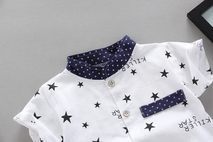 New Summer Baby Clothes Suit Children Boys Casual Shirt Shorts 2Pcs/Sets Infant Outfits Toddler Fashion Costume Kids Tracksuits