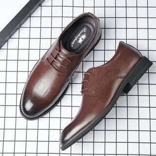 Men's Business Dress Leather Shoes First Layer Cowhide Men Sandals Casual Shoes Inner Height Increase Shoes