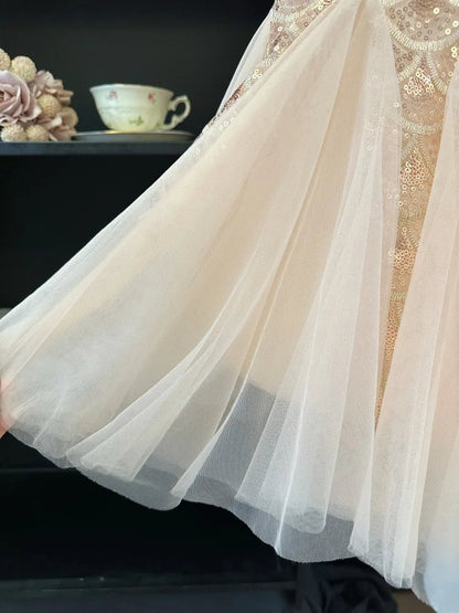 Girls' Summer  Dress Kids Fashionable Sleeveless Tulle Princess Gown Kids Cute & Breathable Toddler Party Dress