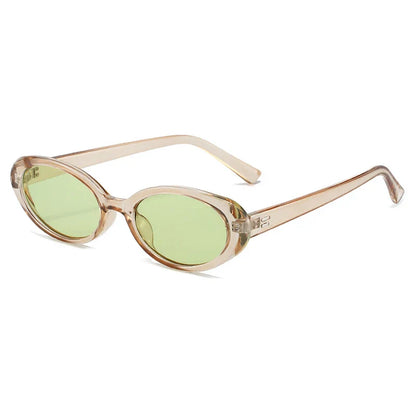 Retro Vintage Oval Sunglasses Woman 2024 Brand Designer Round Sun Glasses Men UV400 Punk Style Luxury Eyewear Female Oculus