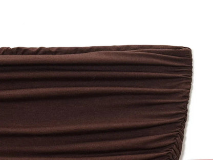 women's new dress elegant sexy off-shoulder fashion pleats details slimming strapless dress