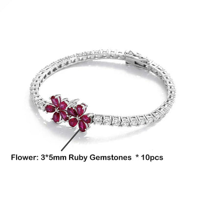 New In Full 3mm Zircon Diamond Tennis Bracelet For Women Girls S925 Silver Plated 18K High Carbon Link Chain Bracelets Gift