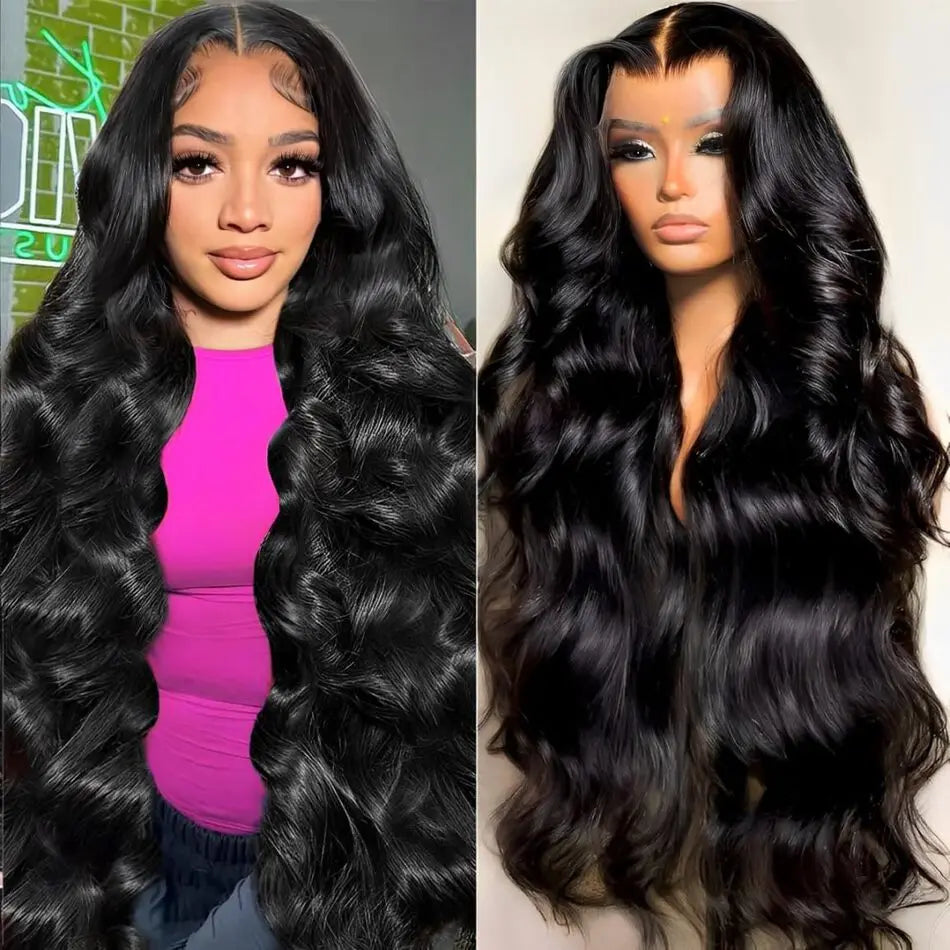 30 40 Inch 13x6 Body Wave Hd Human Hair Lace Frontal Wig 13x4 Body Wave Human Hair Wigs For Black Women Nature Black Brazilian