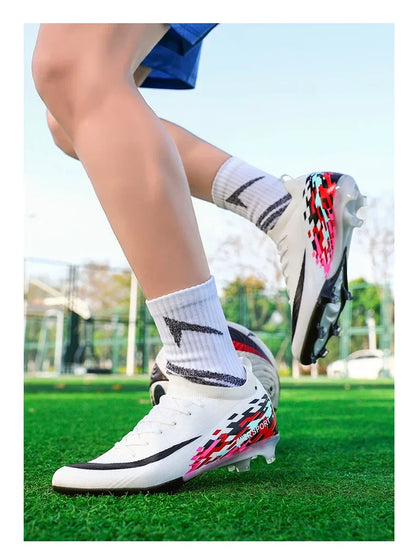 New Men Football Boots Ultralight Soccer Shoes Sport Outdoor Match Unisex Non-Slip Cleats Adult Comfortable Grass High-quality