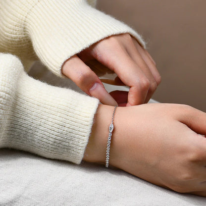 Adjustable Moissanite Tennis Bracelet Original Snake Shape S925 Sterling Silver for Women Birthday Gifts Jewelry 16+5cm