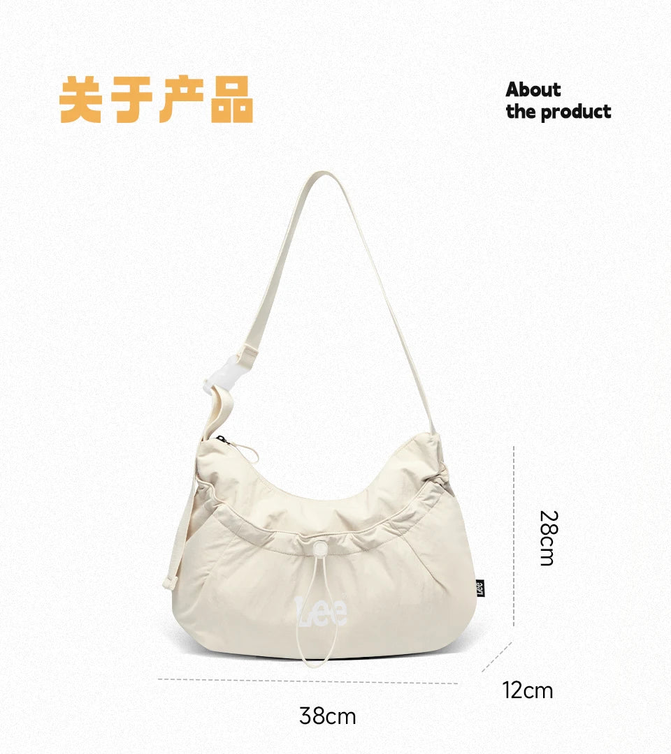 Large Capacity Light Ladies Crossbody Bag Waterproof Casual Shoulder Bag Women Daily Outdoor Travel Shopping Dumpling Bag