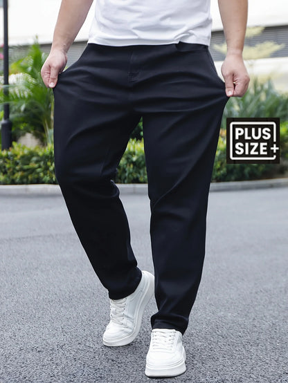 Men's Casual Basics Solid Black Slim Fit Jeans Stretch Elastane Men's Spring Trousers Simple and Versatile Men's Pants