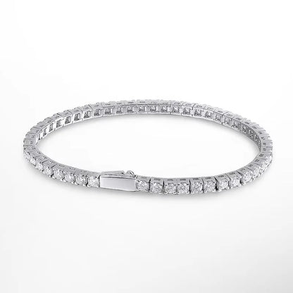 D VVS1 Moissanite Tennis Bracelet Original s925 Sterling Silver Plated 18k White Gold with GRA Bracelets for Women Man
