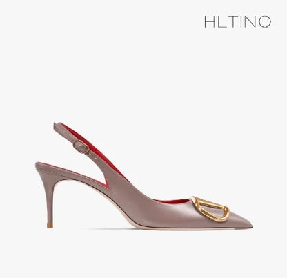 Fahion Slingback Black Comfortable Women Summer Shoes Very High Heel Sandals 2025 Trend for Wedding Party Dress