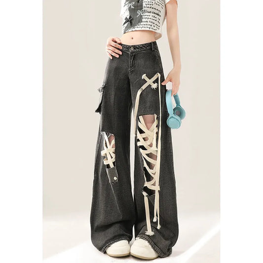 Women Jeans Oversize Hip-hop Fashion Vintage Streetwear