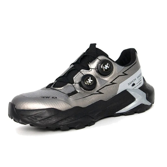 New Four-Season Safety Work Shoes, Steel Toe Anti-Smash & Anti-Penetration, Quick-Turn Buckle, Tech-Style Lightweight Wear-Resis