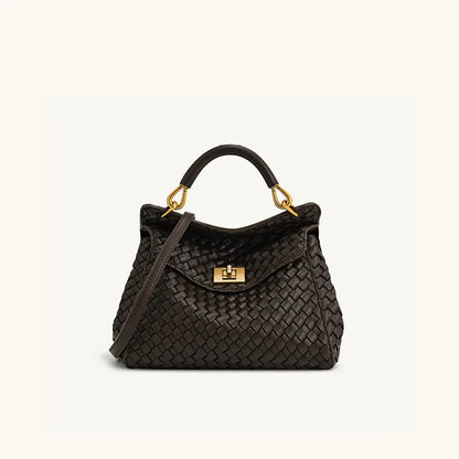 Spring&Autumn buckle bag niche fashion genuine leather shoulder crossbody bag buckle high-end versatile Women handbag