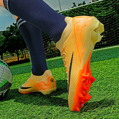 Childrens Football Shoes Anti Slip Wear-resistant FG Grass Training Sports Soccer Shoes for Teenager Futsal Court Football Boot