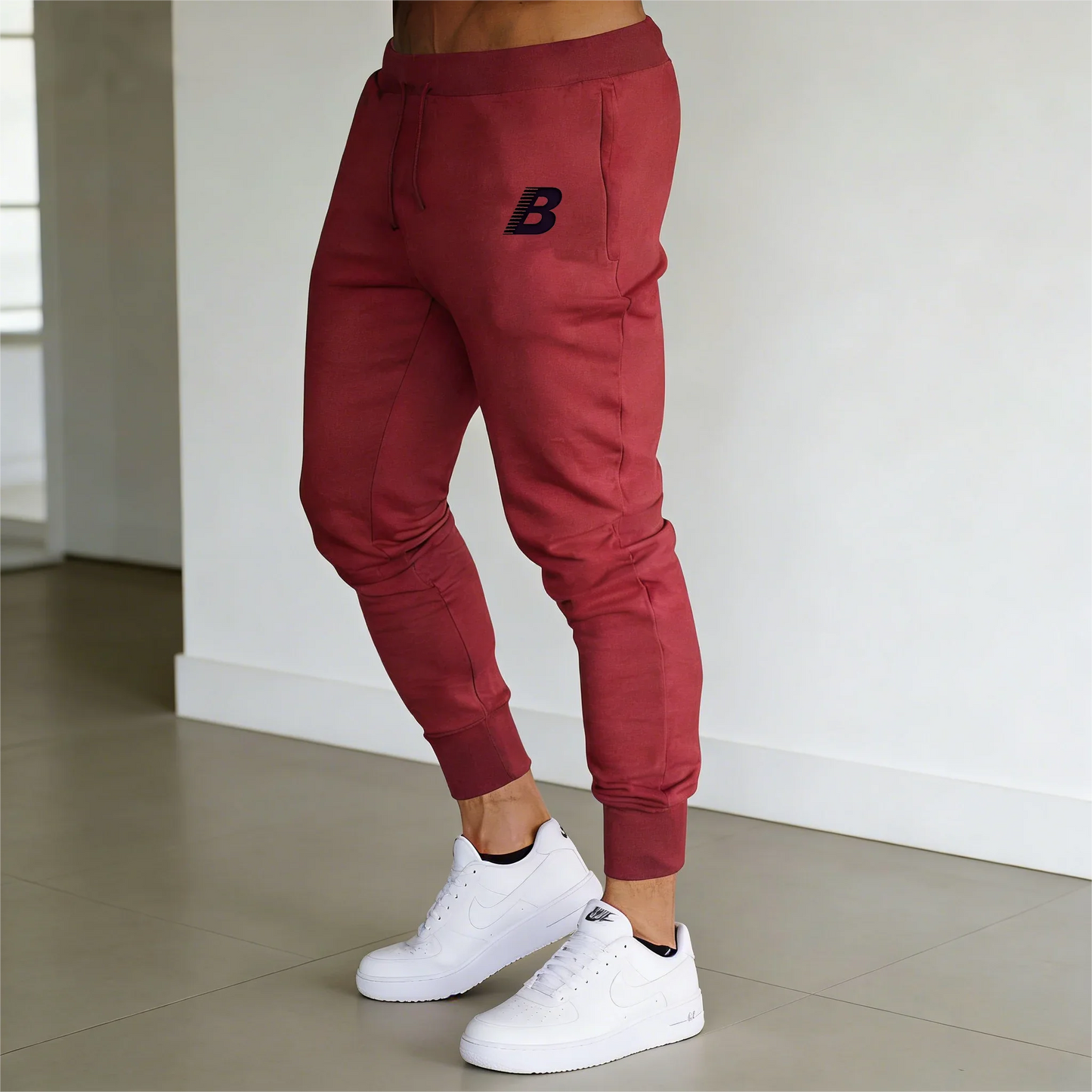 New Men's Letter B print Casual Sports Pants Running Workout Jogging Long Pants Gym Sport Trousers for Men Jogger Sweatpants