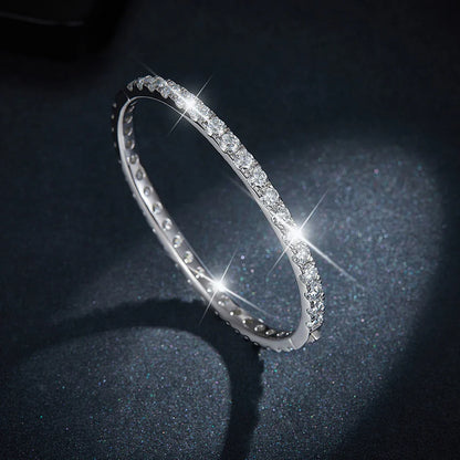 D VVS1 Full 4mm Moissanite Bangles GRA Certified s925 Sterling Sliver Plated 18k Bracelets for Women Party Gift Jewelry