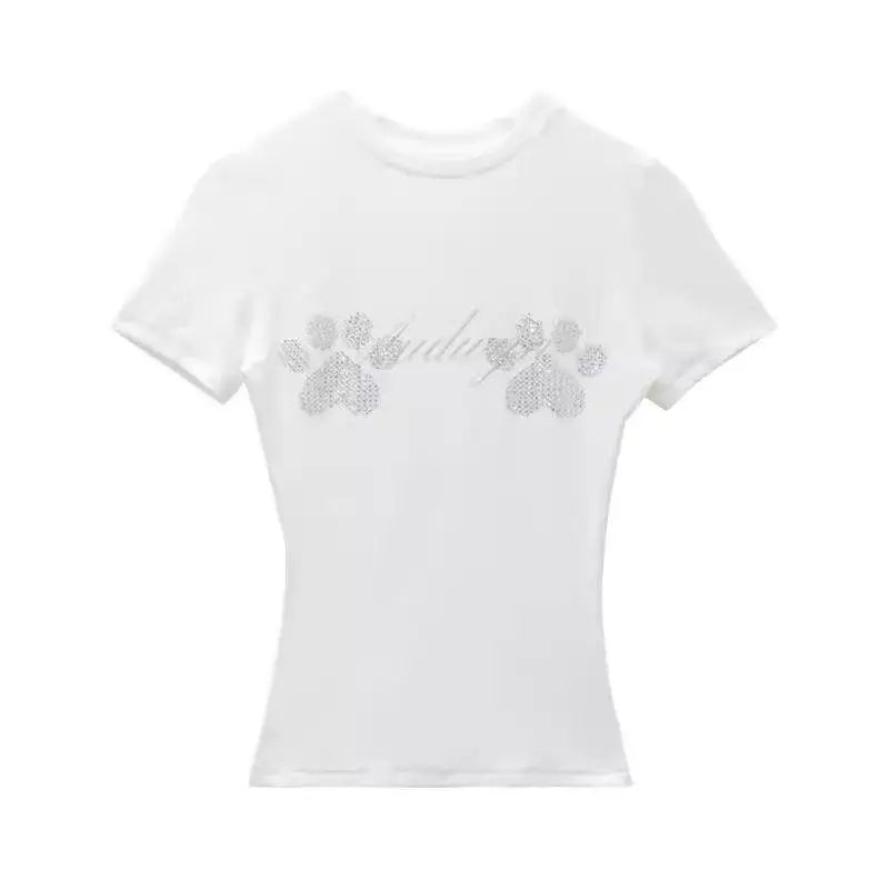 Yedinas Camiseta Gótica Feminina Roupas Moda Coreana 2024 Verão Tops Slim Grunge Estética Vintage Y2k Camiseta Feminina Tshirts