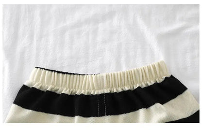 Children's Clothes Short-sleeved Suit Striped Top+shorts 2-piece T-shirt Summer Baby Clothes Children Clothing Boys Girls