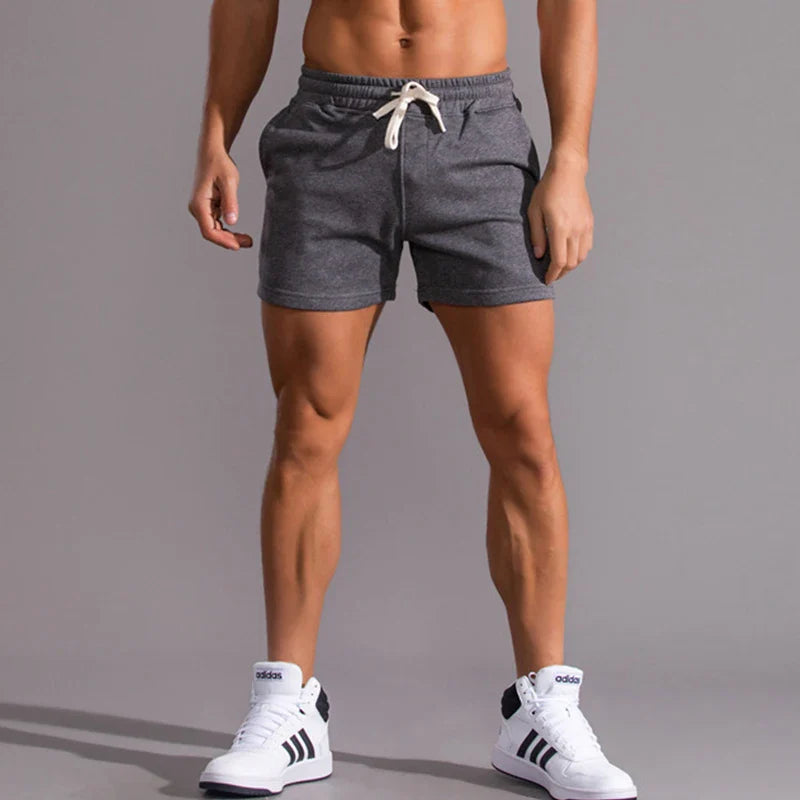 Cotton Gym Shorts Men Sport Running Shorts Homme Breathable Soft