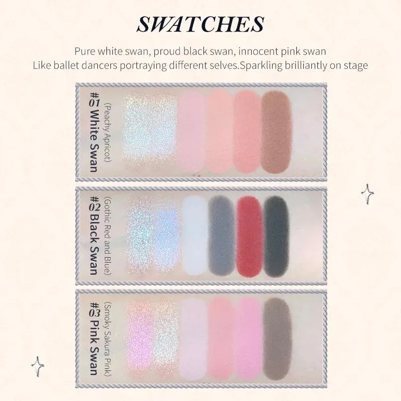 Makeup Set Box Full Swan Bear Garden Collection Embossed Blush Shine Lipstick Kit Foundation  All in Maquiagem Kit