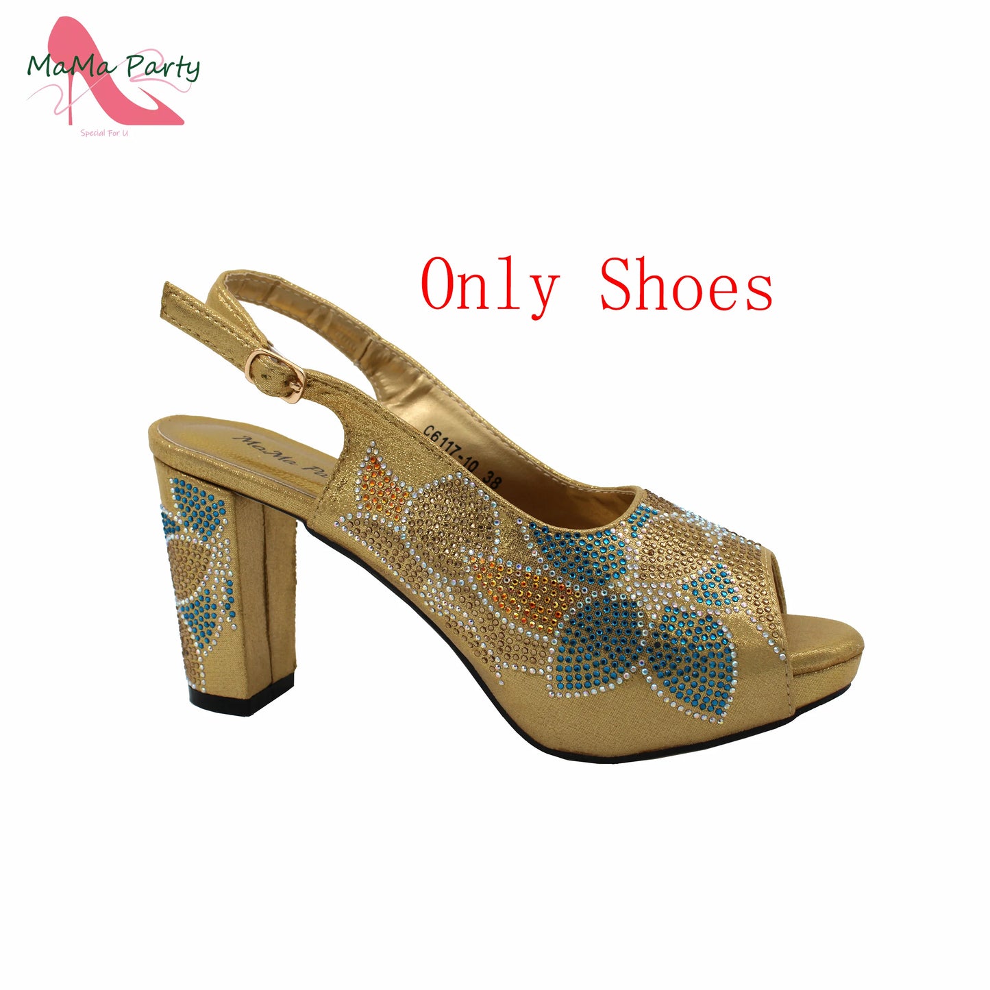 2024 Italian Design Shoes and Bag Set in Pink Color High Quality New Arrivals with Shinning Crystal for Wedding Party