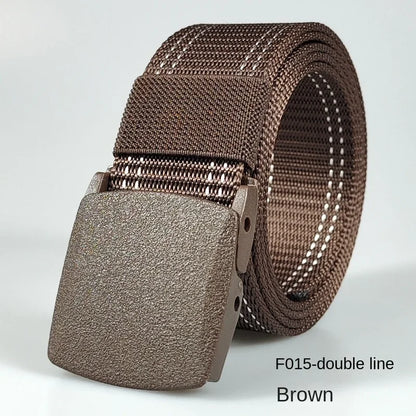 White Automatic Buckle Nylon Army Tactical Men Belt Military Waist Canvas Belt Outdoor Strap Travel Jeans Black Belts for Women