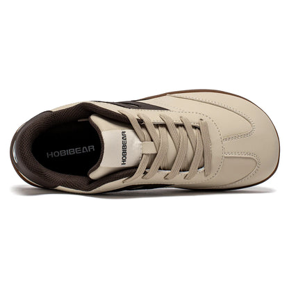 Wide Toe Shoes Unisex Artificial Leather Barefoot Sneakers Casual Retro Zero Drop Shoes for Women Men
