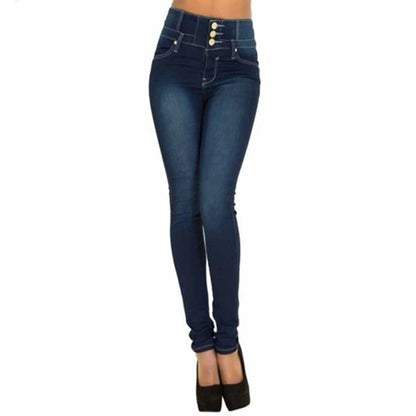 Calça Jeans Preta Feminina Push Up Lápis Jeans Calça Feminina Vintage Cintura Alta Casual Elástica Skinny Mom Jeans Slim Feminina