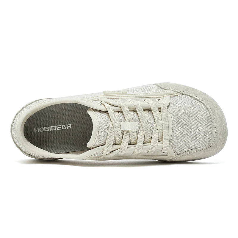 Unisex Barefoot Shoes Wide Toe Minimalist Zero Drop Walking Sneakers Lace-Up Outdoor Lightweight Casual Shoes