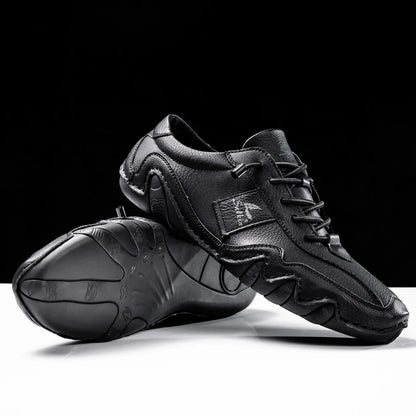 Spring Handmade Leather Casual Men Shoes Design Fashion Sneakers Man Loafers Breathable Soft Flat Shoes Driving Shoes