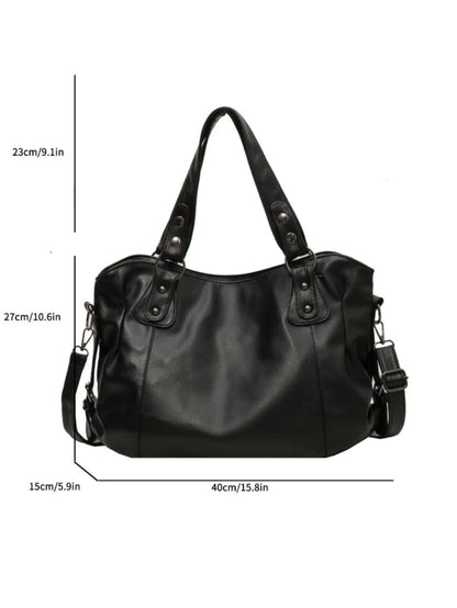 Female Hobo Handbag Large Capacity Shoulder Bags Big Stylsih Casual Tote Bag Ladies A4 Soft Leather Crossbody Bags Business Sac