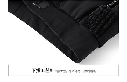 Men's Sets Jacket + pant Warm Fur Winter Sweatshirt Cashmere Tracksuit Men's Sets Fleece Thick Hooded Brand Casual Track Suits