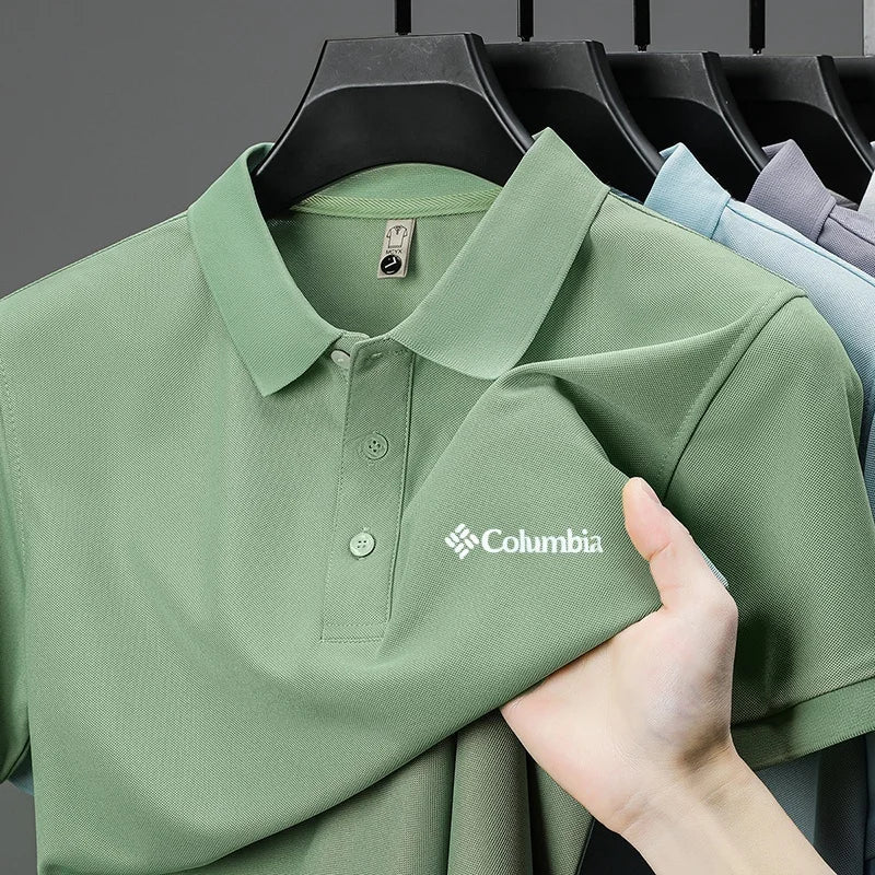 2026 new model men's golf short sleeves polo shirt lapel letter printing ventilate t-shirt business leisure exercise men's wear