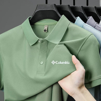 2026 new model men's golf short sleeves polo shirt lapel letter printing ventilate t-shirt business leisure exercise men's wear